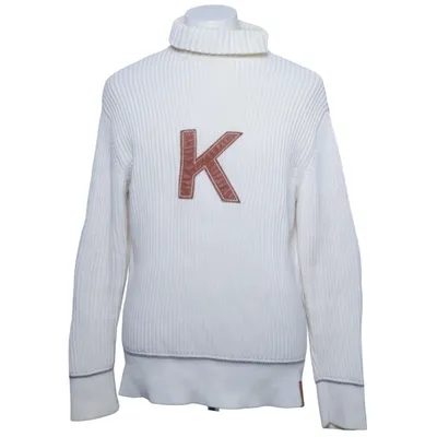 Rollkragenpullover (Weiß) von Knowledge Cotton Apparel Baumwolle