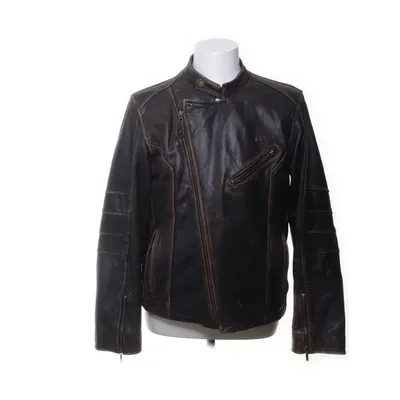 Läderjacka (Brun) Skinn, Polyester