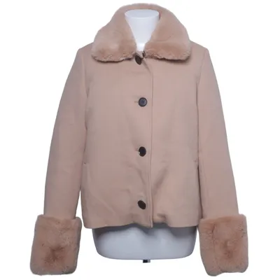 Jacka (Beige) från Meotine Dun, Elastan, Pälsimitation, Fjädrar, Polyamid, Polyester, Viskos
