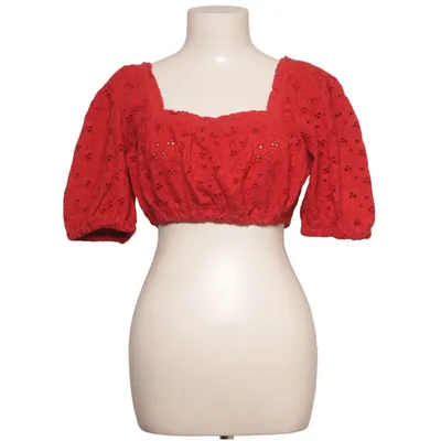 Crop top (Red) from ASOS Cotton, Polyester