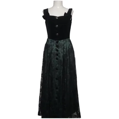 Dirndl (Black, Green) from Alphorn Acetate, Cotton, Polyester