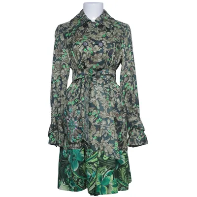 Trench-coat (Vert, Marron, Multicolore) de Maliparmi Soie