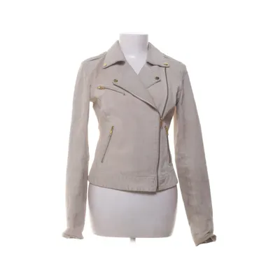 Bikerjacka (Grå) från Vero Moda Nylon, Polyester, Skinn