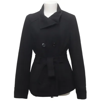 Coat (Black) from Pimkie Basic Polyester, Viscose, Wool