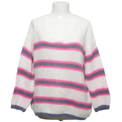 Sweater (Hvid, Pink, Grå) fra Flair Akryl, Bomuld, Viscose