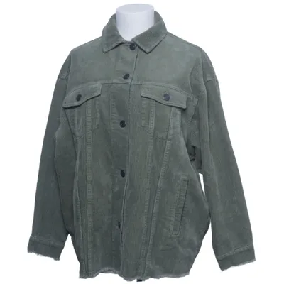 Overshirt (Green) from Zara Outerwear Cotton