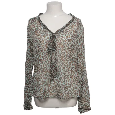 Blouse (Bleu, Marron) de Reken Maar Soie