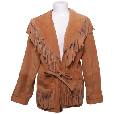 Läderjacka (Brun) Skinn, Polyester