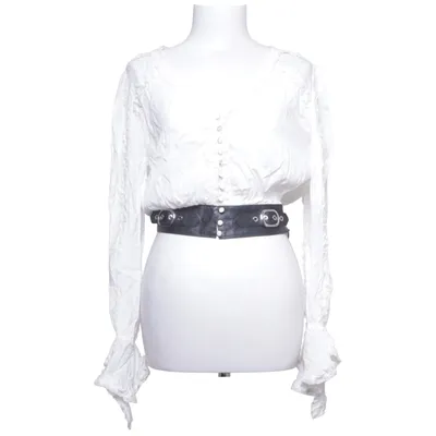 Bluse (Hvid, Sort) fra The Kooples Bomuld, Viscose