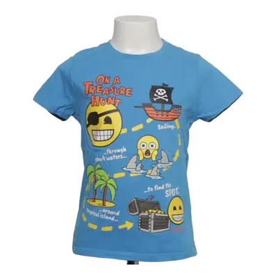 T-shirt (Bleu, Multicolore) de Emoji Coton