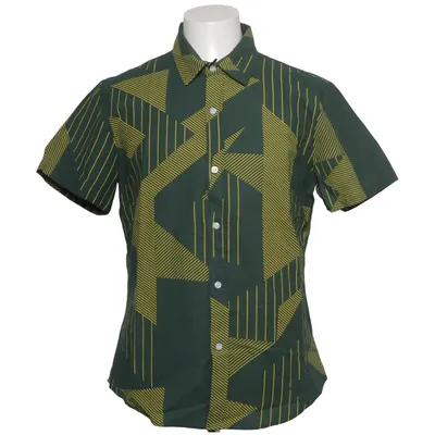 Chemise à manches courtes (Vert, Jaune) Polyester