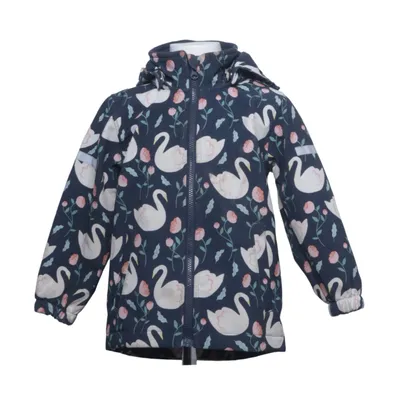 Regnjakke (Blå, Flerfarvet) fra Lindex Kids Elastan, Polyester, Polyurethan