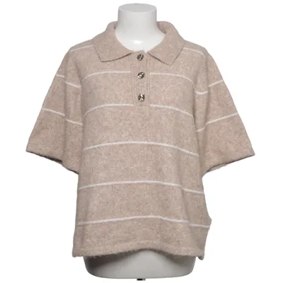 Polo shirt (Beige, White) from Fransa Acrylic, Elastane, Recycled polyester, Wool