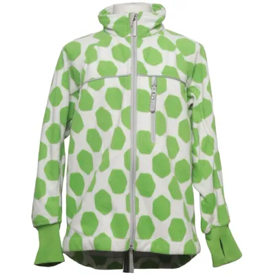 Fleece jacket (Green, White) from Polarn O. Pyret Polyester