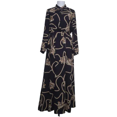Skjortekjole (Sort, Brun) fra Mira & Co Elastan, Polyester