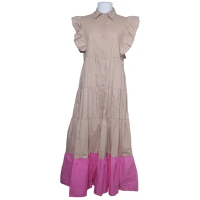Shirt dress (Beige, Pink) from JOT Cotton