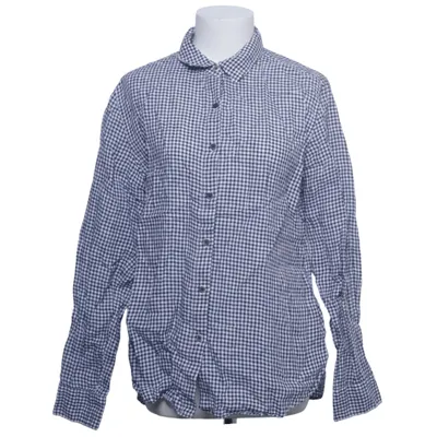 Shirt (Blauw, Wit) van Uniqlo Linnen