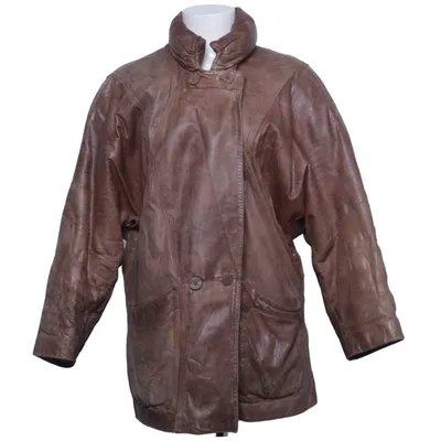 Læderjakke (Brun) fra Saki Polyester, Viscose, Læder