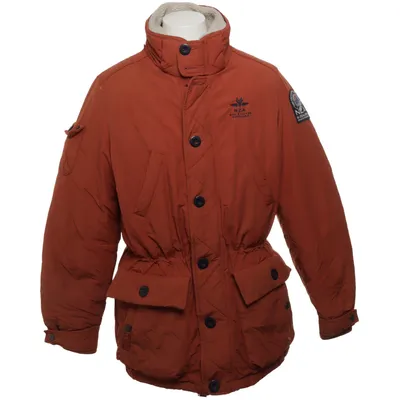 Dunjacka (Orange) från NZA Bomull, Dun, Pälsimitation, Fjädrar, Polyamid