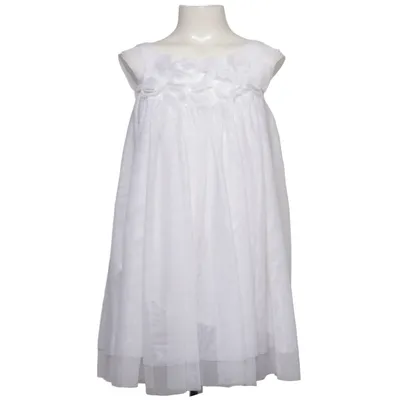 Robe de fille de fleur (Blanc) de Lili Gaufrette Coton, Polyester