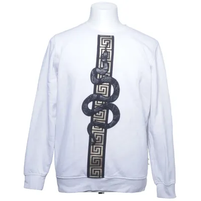 Collegetröja (Vit, Svart, Guldfärgad) från Black Squad Bomull, Polyester