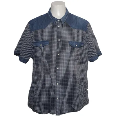 Short sleeve shirt (Blue, White) from John Baner Cotton