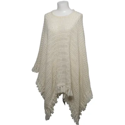 Poncho (Vit) från More Akryl, Merinoull, Mohair