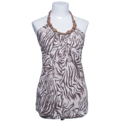 Halterneck top (Brun, Hvid) fra Amisu Viscose