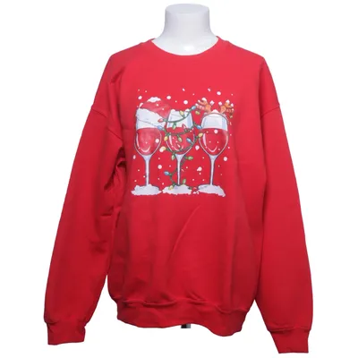 Collegetröja (Röd) från Gildan Bomull, Polyester