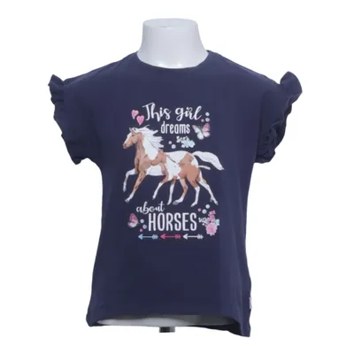 T-shirt (Blauw, Meerkleurig) van Stop + Go Katoen, Elastaan