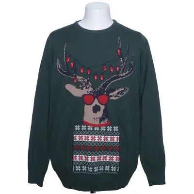Julesweater (Grøn, Flerfarvet) fra Livergy Akryl
