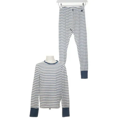 Pajamas (White, Blue) from Polarn O. Pyret Elastane, Organic cotton