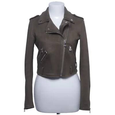 Biker jacket (Green) from Softy Outerwear Collection Elastane, Polyester