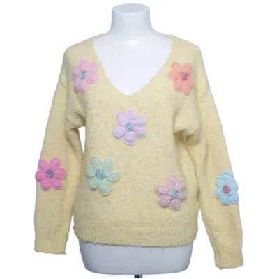 Sweater (Yellow, Multicolored) from Love Forever Elastane, Polyamide, Recycled polyester, Wool
