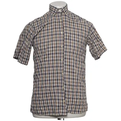 Korte mouwen shirt (Wit, Bruin, Blauw) van Aquascutum Katoen