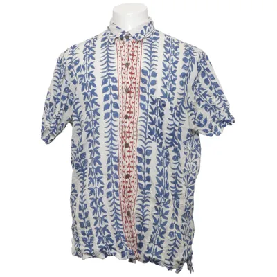 Chemise à manches courtes (Bleu, Blanc, Rouge) de Pushkar Viscose