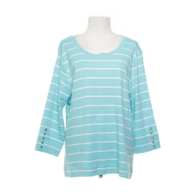 Långärmad t-shirt (Turkos, Vit) från Basic U Bomull