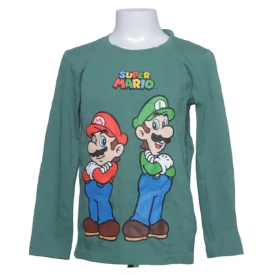 Långärmad t-shirt (Grön, Flerfärgad) från Super Mario Bomull