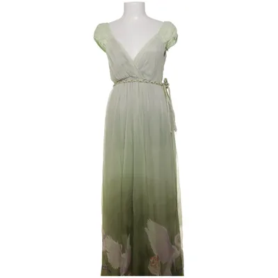 Långklänning (Grön, Vit) från Traffic People Polyester, Silke