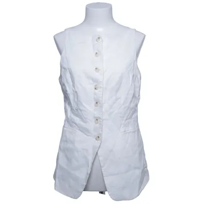 Gilet (Blanc) de Claire Rose x NA-KD Coton, Lin