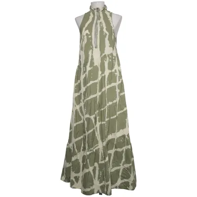 Robe longue (Vert, Beige) de Collusion Coton