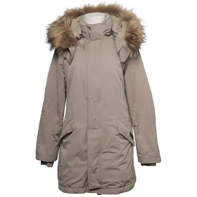 Parkas (Beige) från Cedrico Bomull, Dun, Fjädrar, Päls, Skinn, Polyester