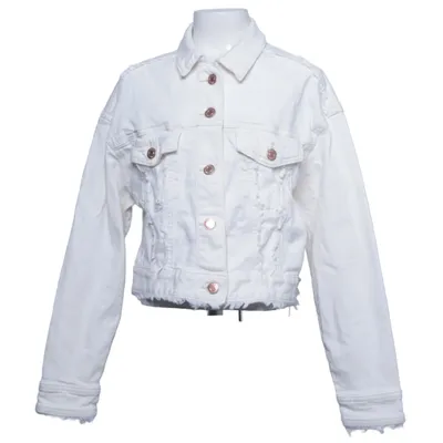 Veste en jean (Blanc) de H&M Coton, Élasthane