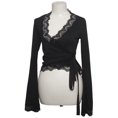 Wikkelblouse (Zwart) van Venderby's Elastaan, Polyester