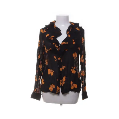 Bluse (Sort, Orange) fra Ganni