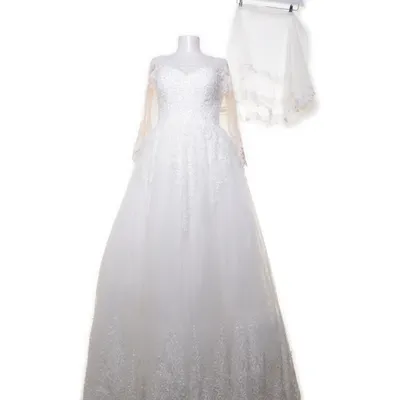 Brudklänning (Vit) från Fiore Polyester