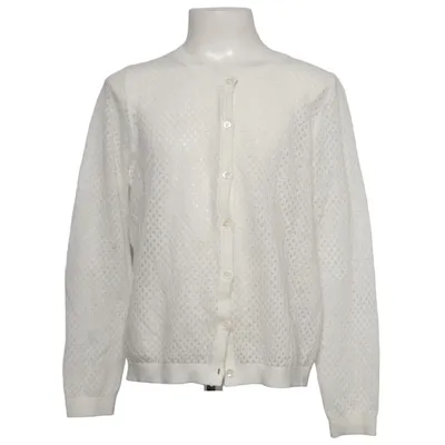 Cardigan (Blanc) de Bonpoint Coton, Lin, Polyamide, Polyester