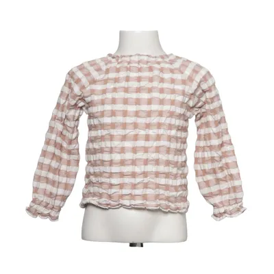 Blouse (Wit, Bruin) van Lil' Atelier Katoen, Polyester, Viscose