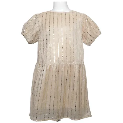 Brudnäbbsklänning (Beige, Guldfärgad) från Rikiki Polyester