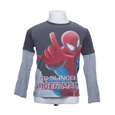 T-shirt à manches longues (Gris, Rouge, Bleu, Noir) de Spiderman Coton